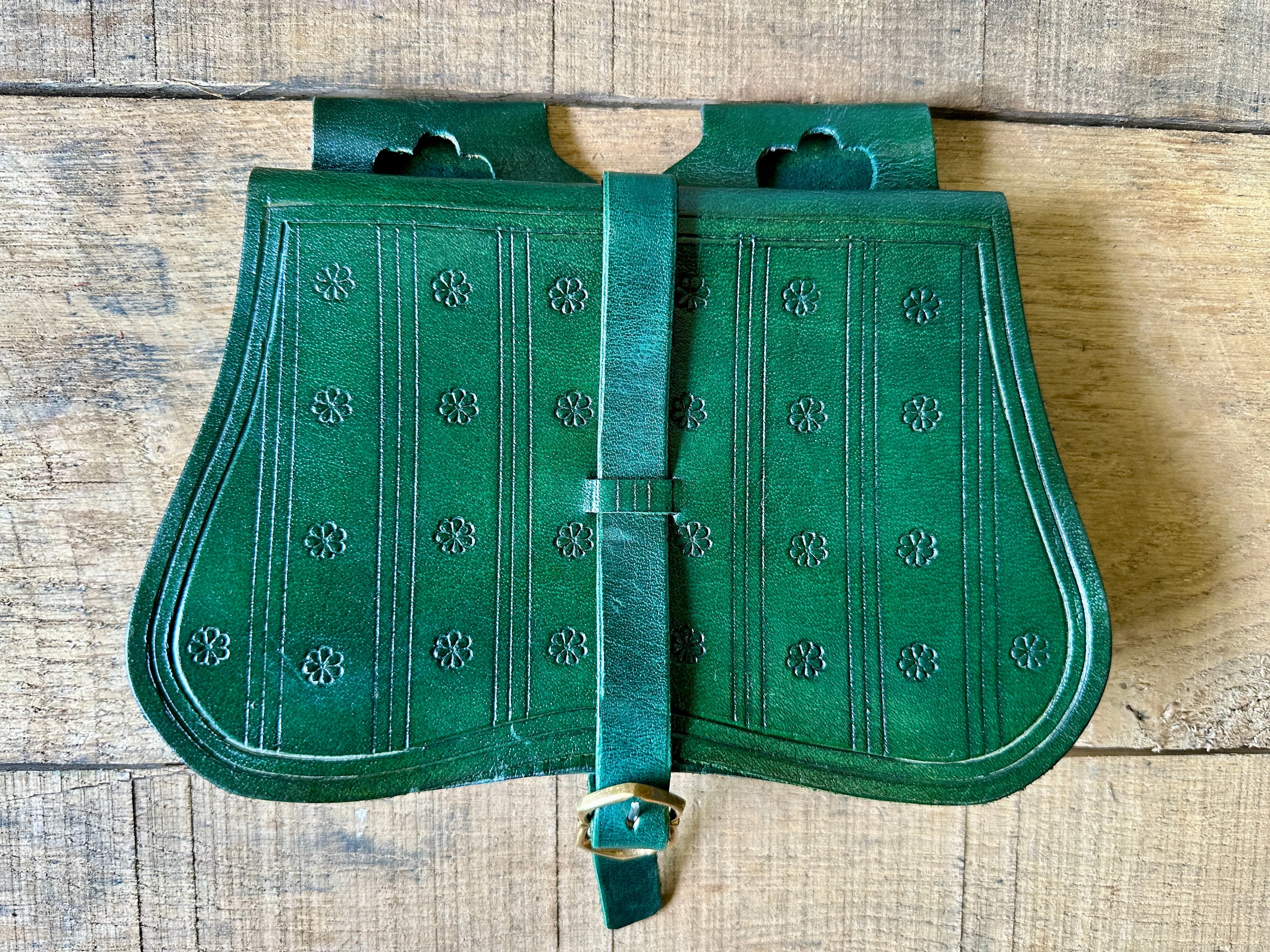 14th-16thC Bollock pouch with decoration and gusset