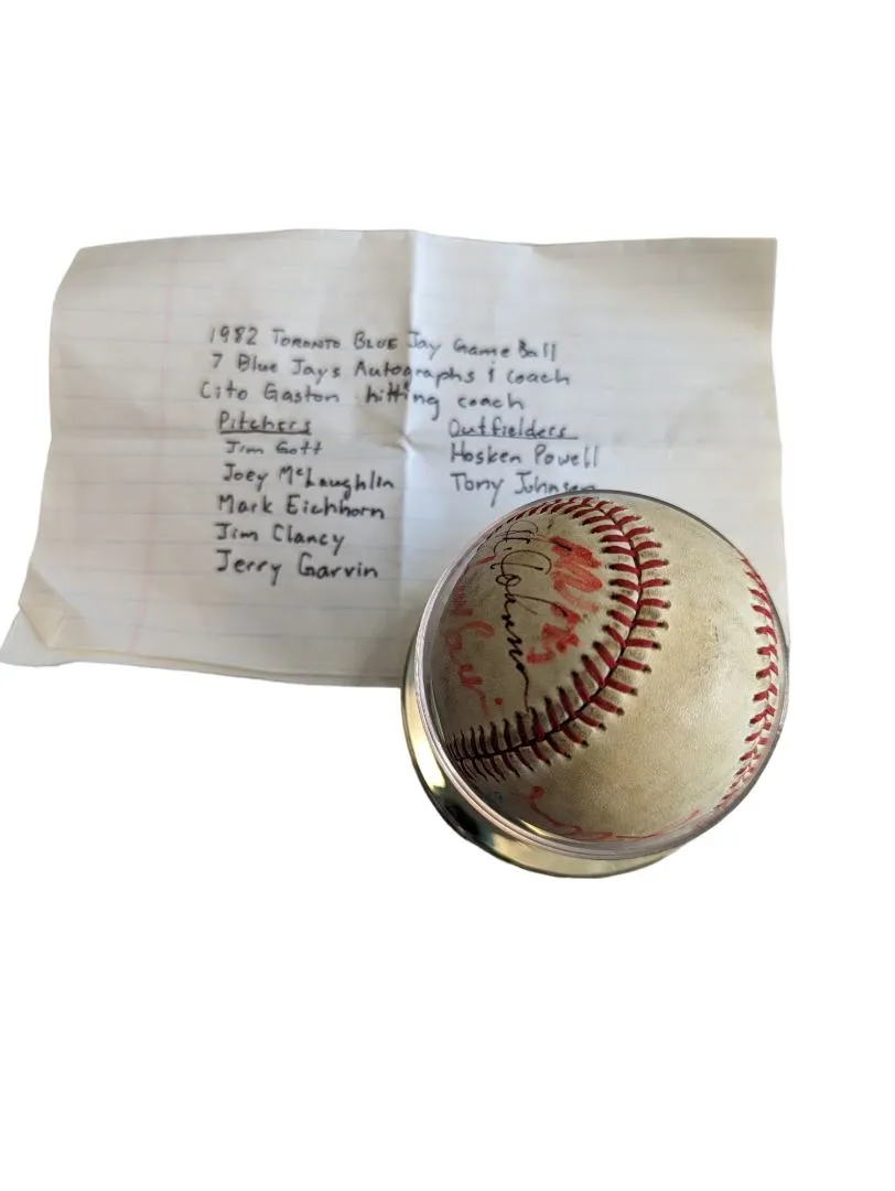 1982 Toronto Blue Jays Game Ball