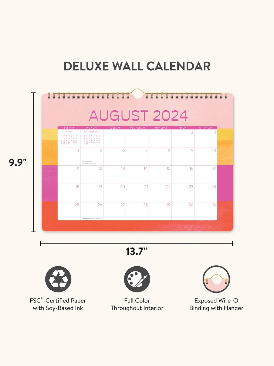 2025 17-Month Deluxe Wall Calendar - Colour Theory