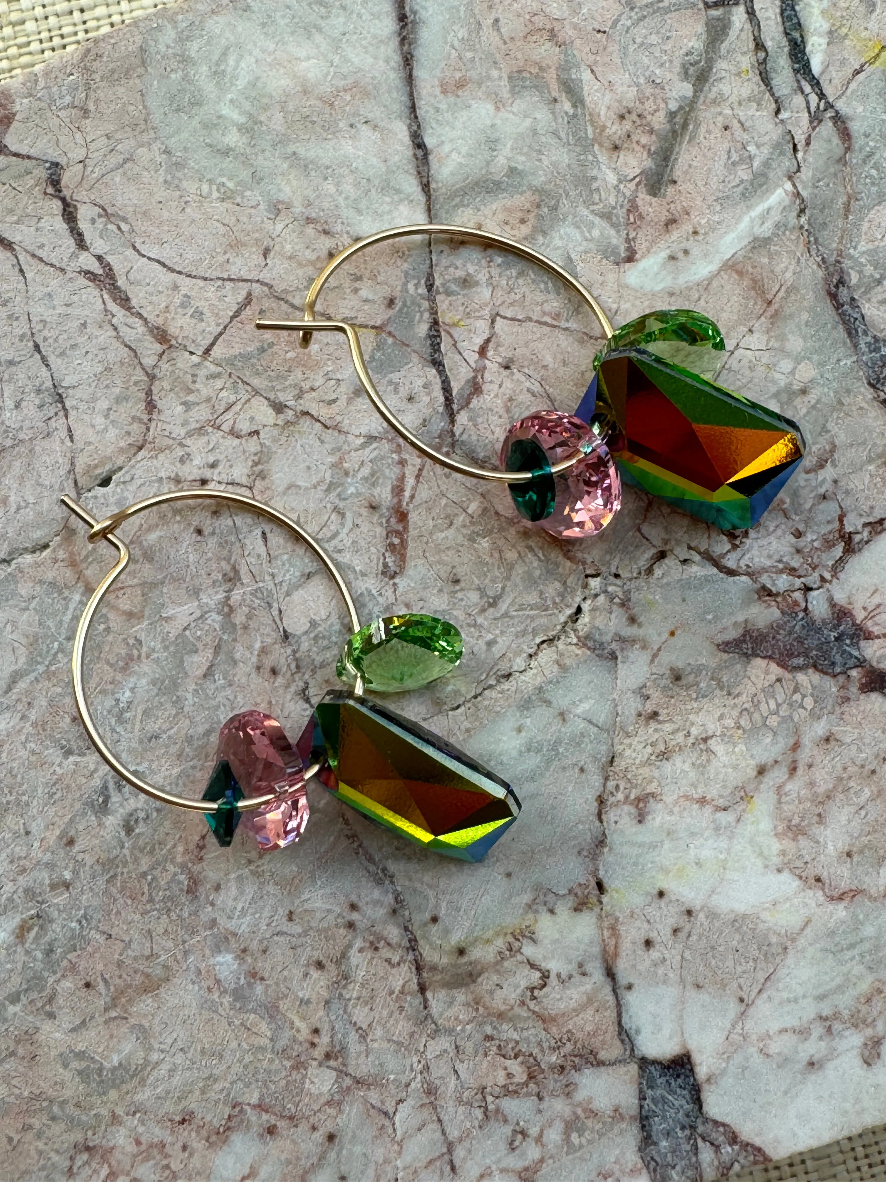 Abacus Row Sweet Pea Earrings no. 20 (Limited Edition) - Multi Iridescent