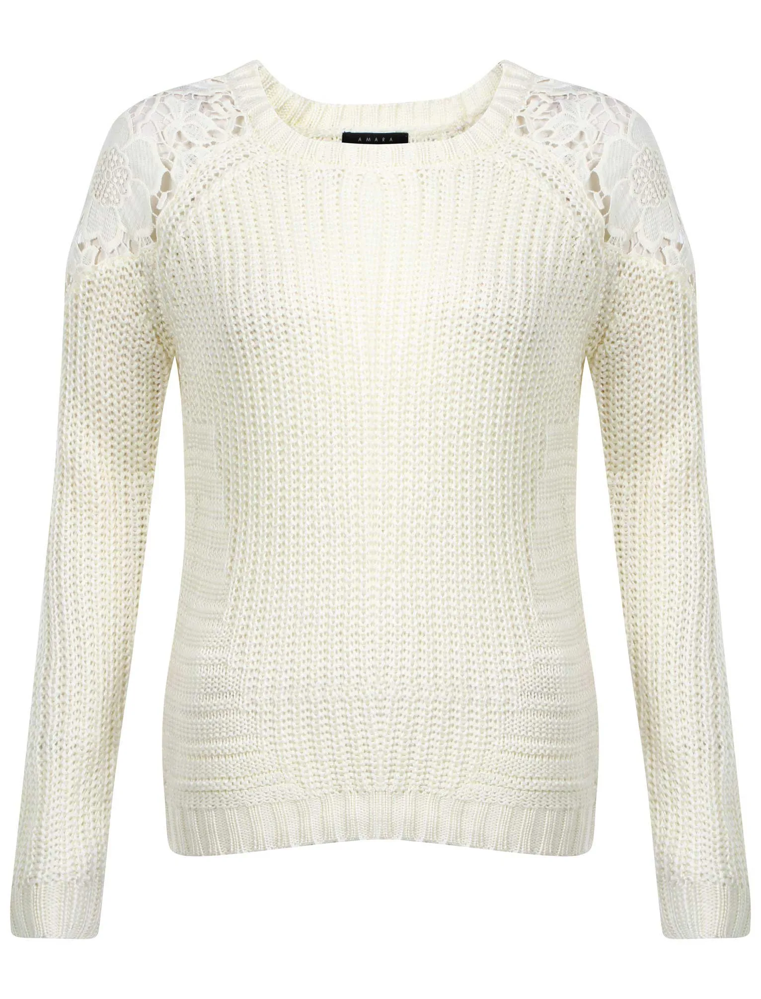 Amara Leya Lacey white jumper