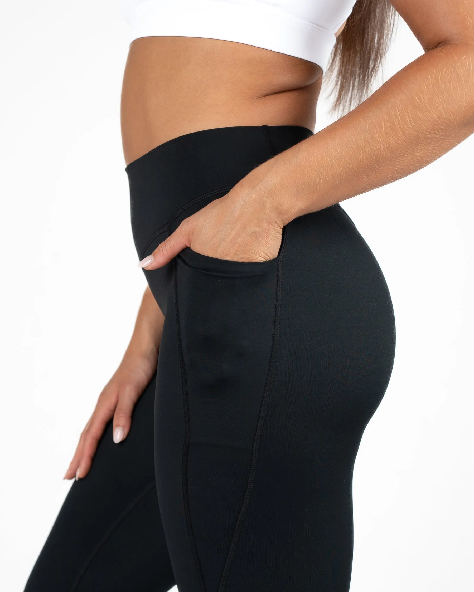 AYA Accentuate Your Assets Mid-Rise Leggings - Black