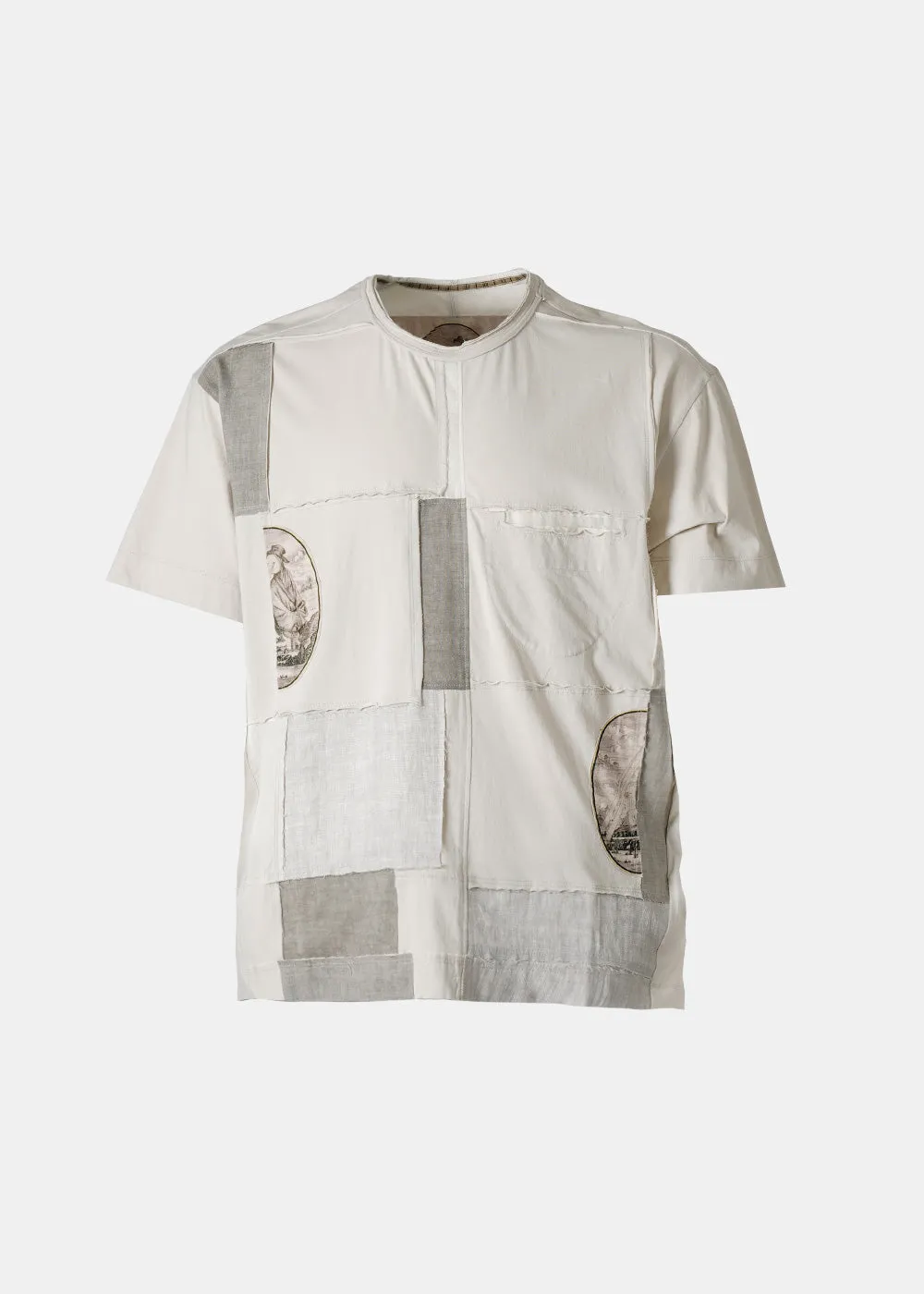 Beige Patchwork T-Shirt