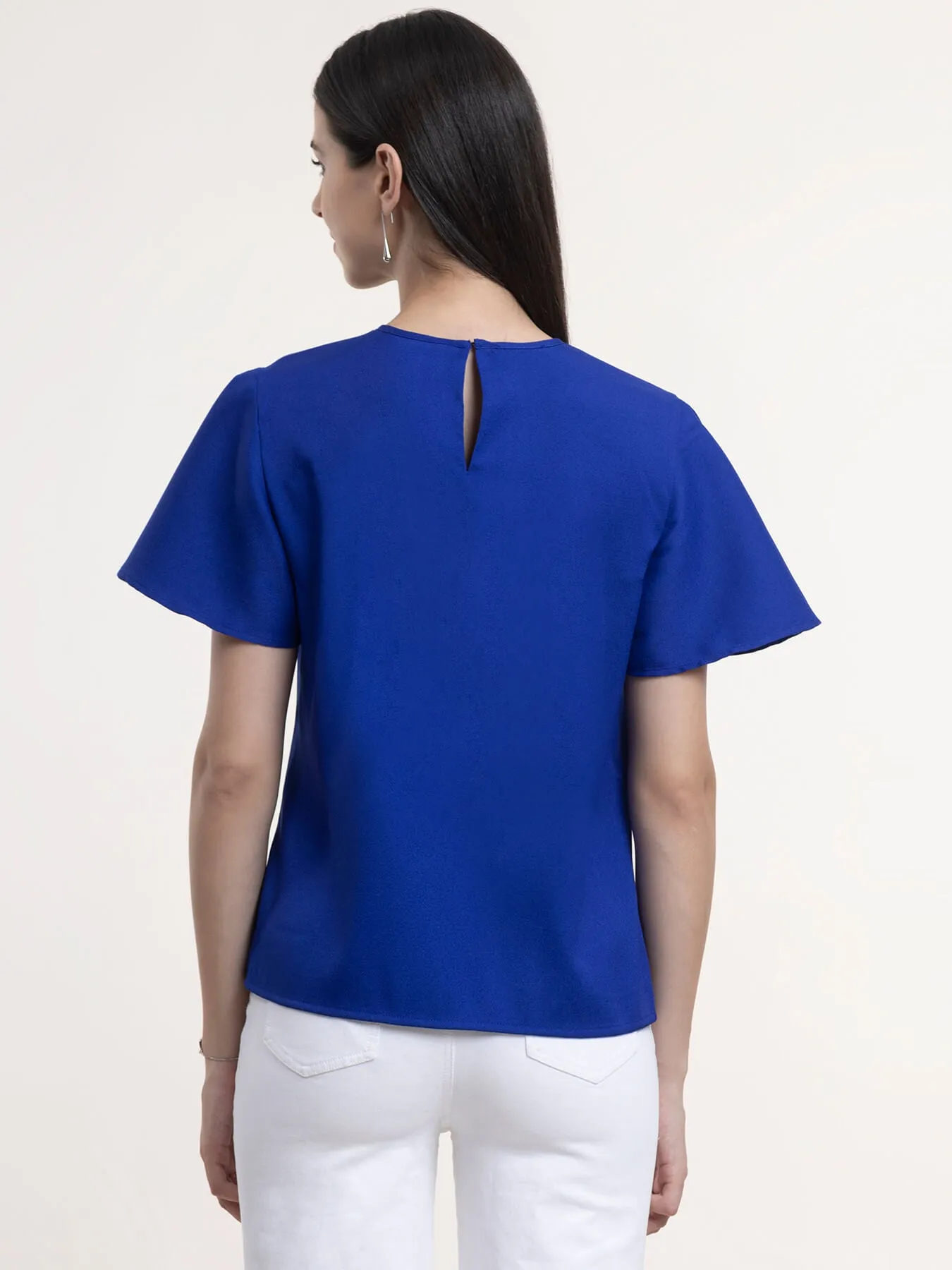 Bell Sleeves Top - Royal Blue