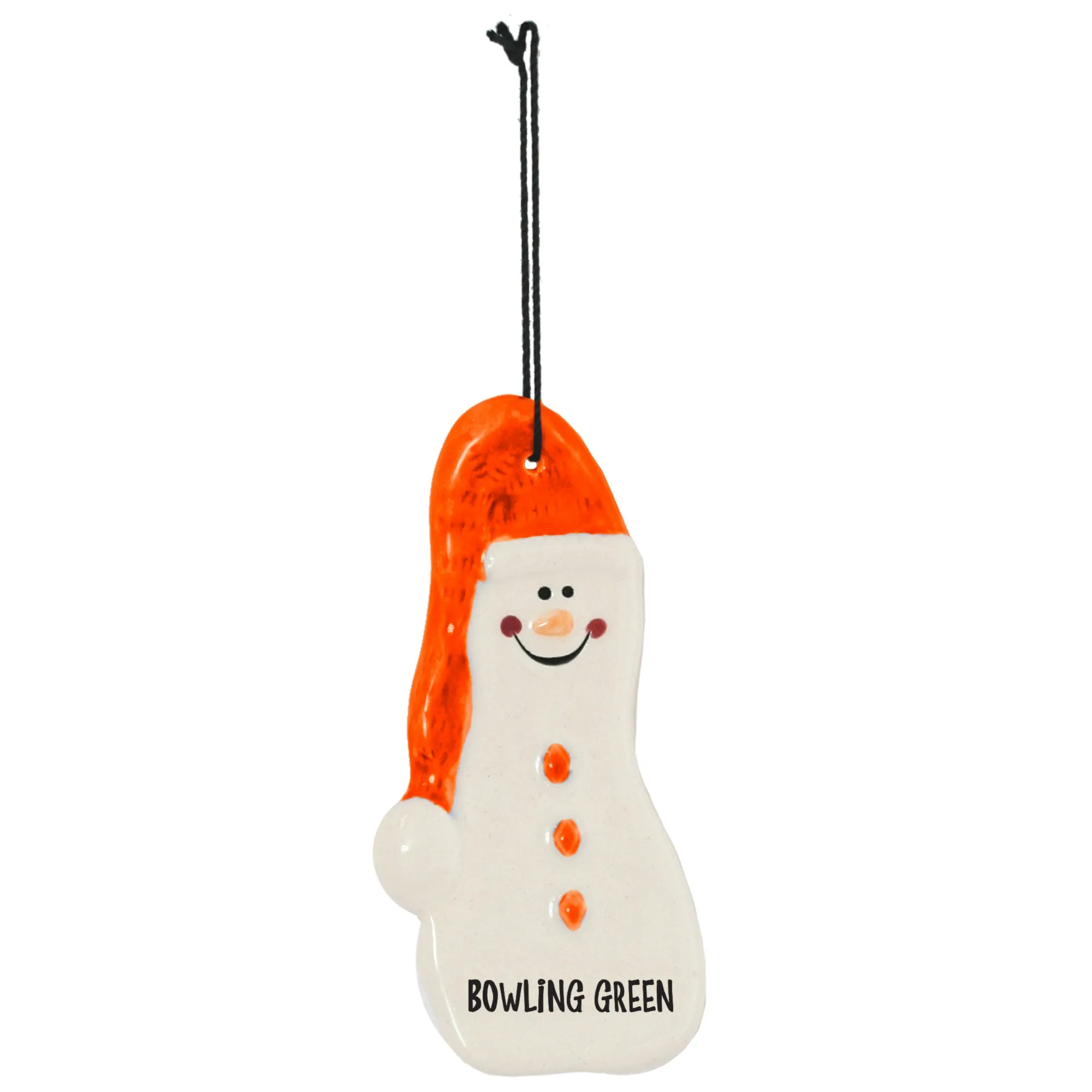 BGSU Ceramic Snowmen Ornaments - Various Designs