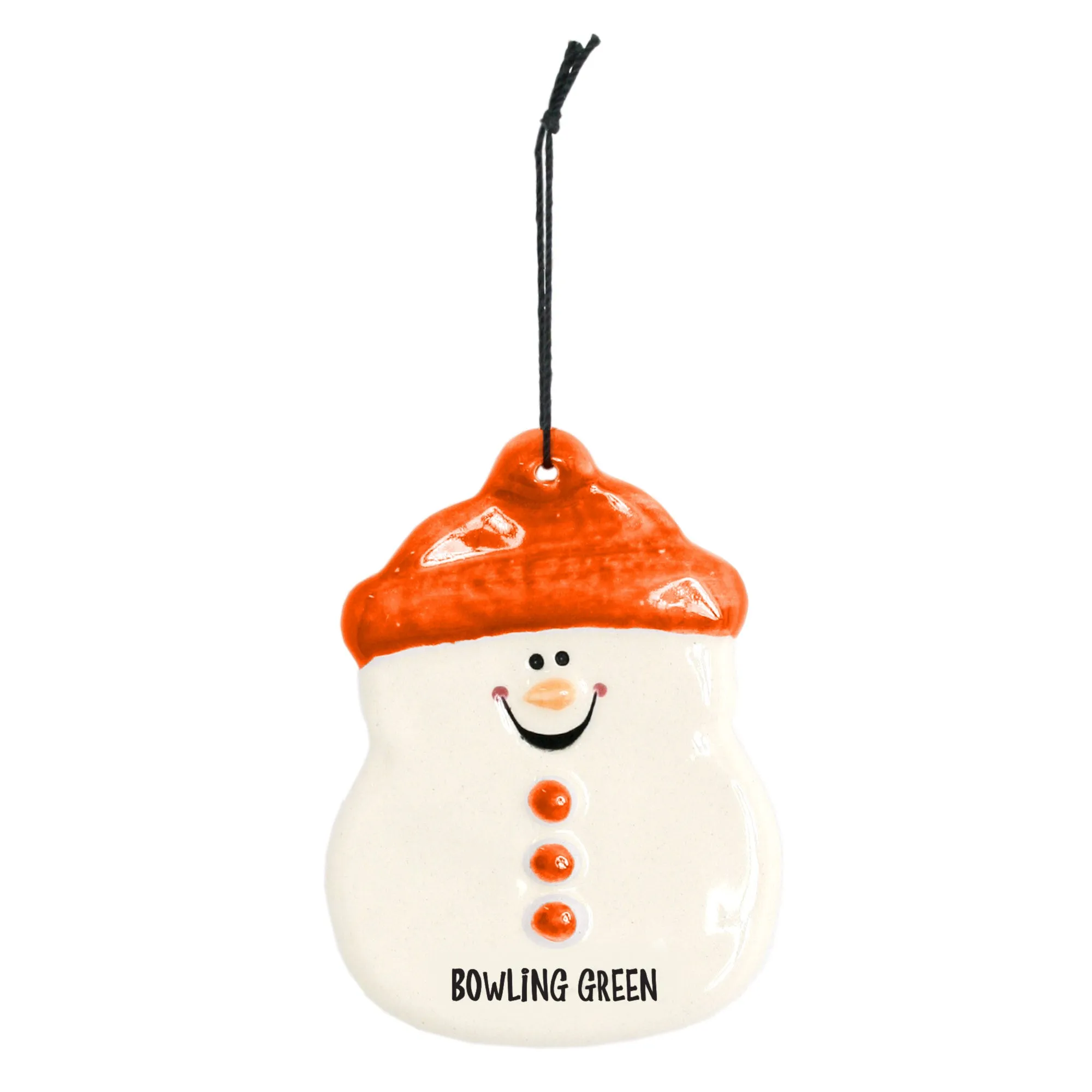 BGSU Ceramic Snowmen Ornaments - Various Designs