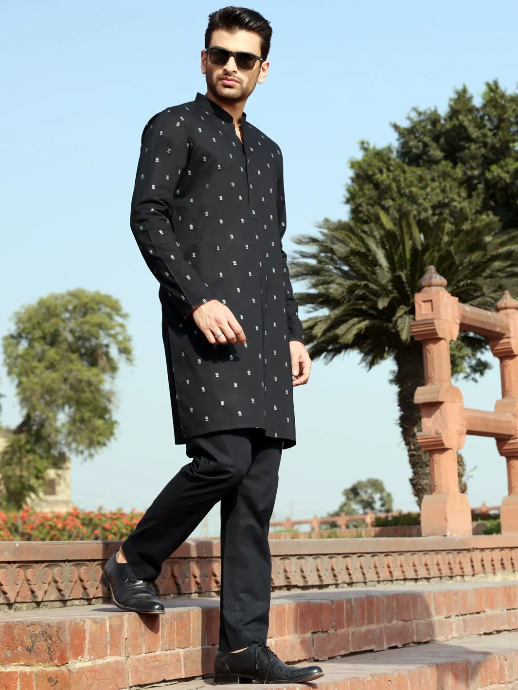 Black Blended Kurta - AL-K-913C