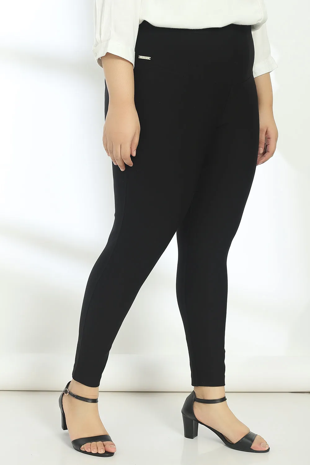 Black Essential Tummy Shaper Jegging