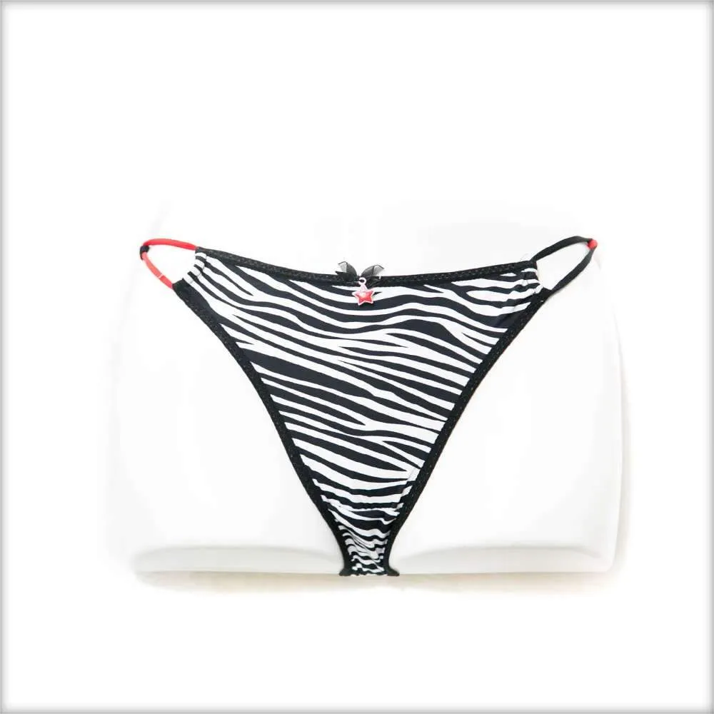 Black Tiger Print Bikini Panty