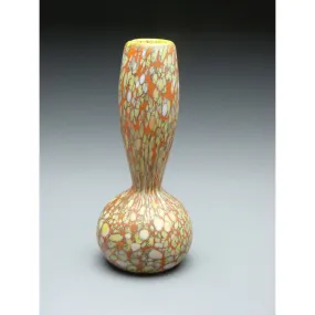 Bottle in Orange Handblown Glass Vase by Thomas Spake Studios