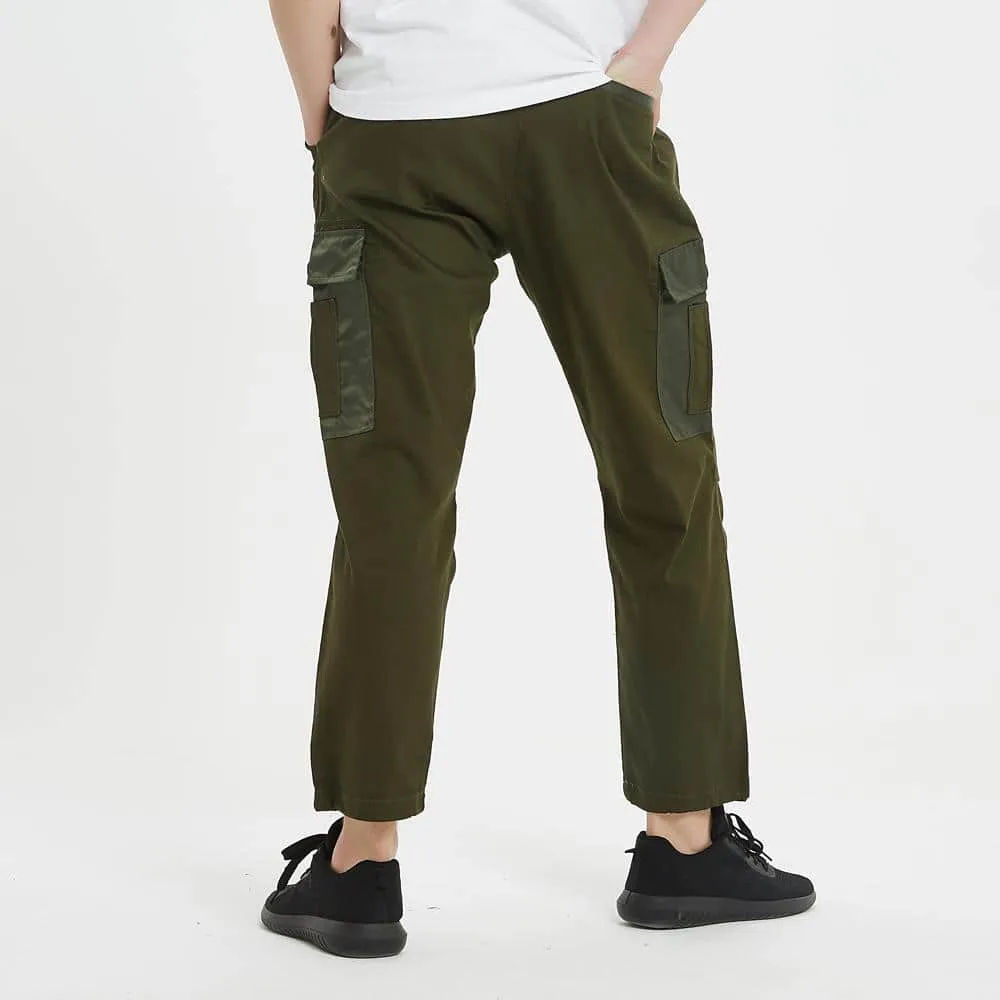 Boysnextdoor 3 Way Patchwork Cargo Chino Pants Green