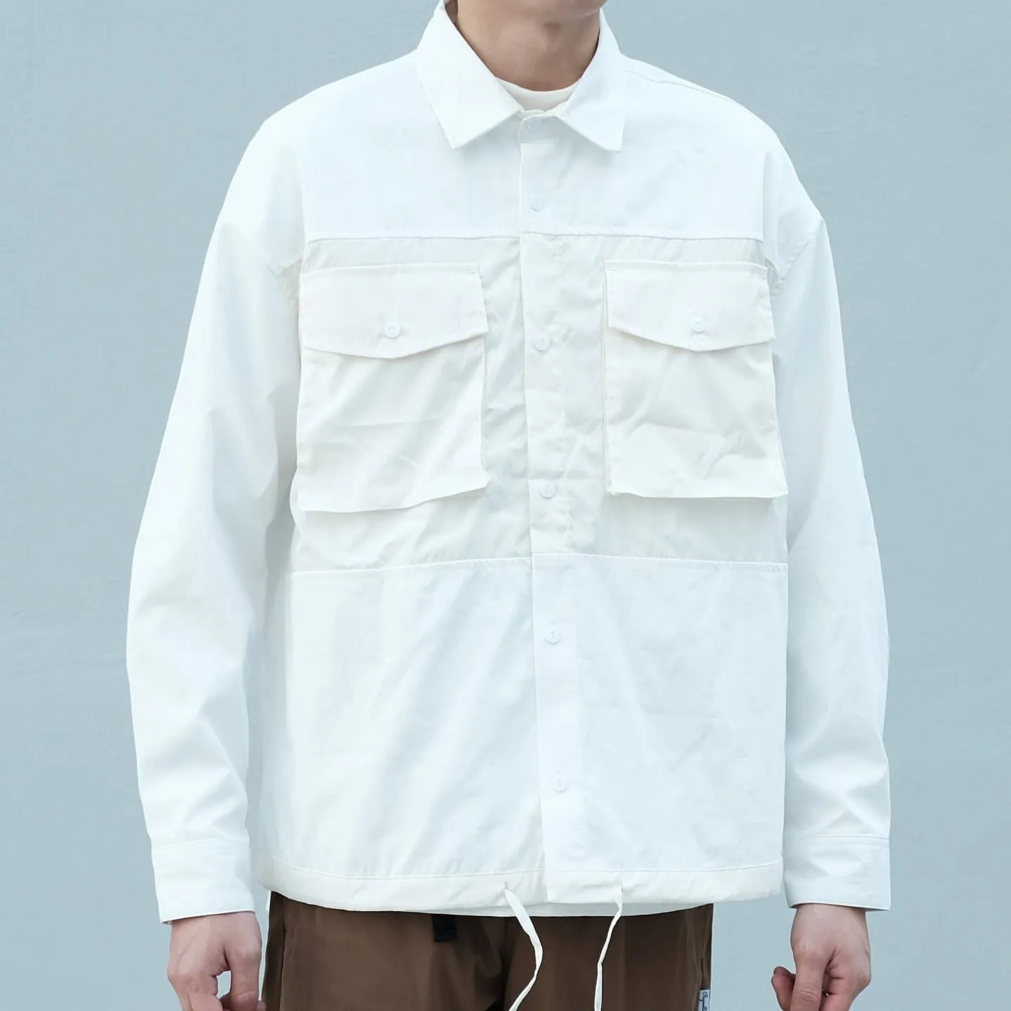 Boysnextdoor Patchwork Shirt Jacket White