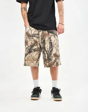 Butter Goods Foliage Camo Denim Shorts - Tan