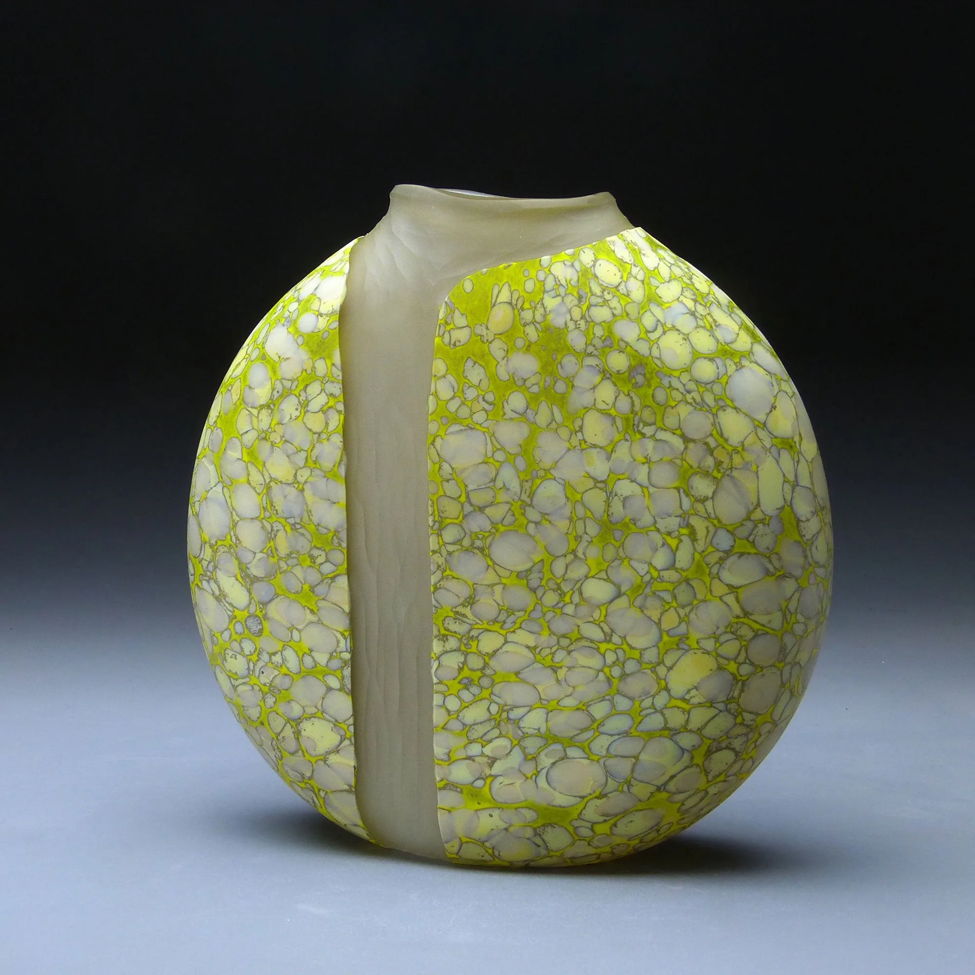 Cascade Series Sands of Time Handblown Glass Vase by Thomas Spake Studios