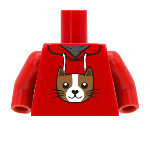 Cat Hoodie - Custom Printed Minifigure Torso