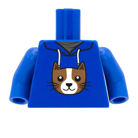 Cat Hoodie - Custom Printed Minifigure Torso