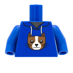 Cat Hoodie - Custom Printed Minifigure Torso