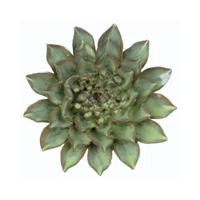 Ceramic Bloom: Green Large Flower