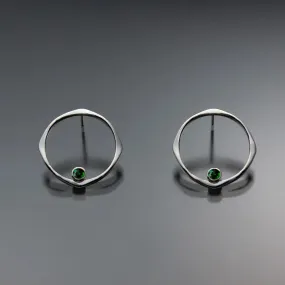 Chrome Diopside Earrings EAR070SMSSCD Sterling Silver by John Tzelepis Jewelry