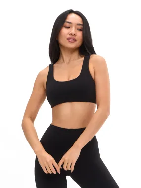 Double Dip Butter Sports Bra - Onyx Black