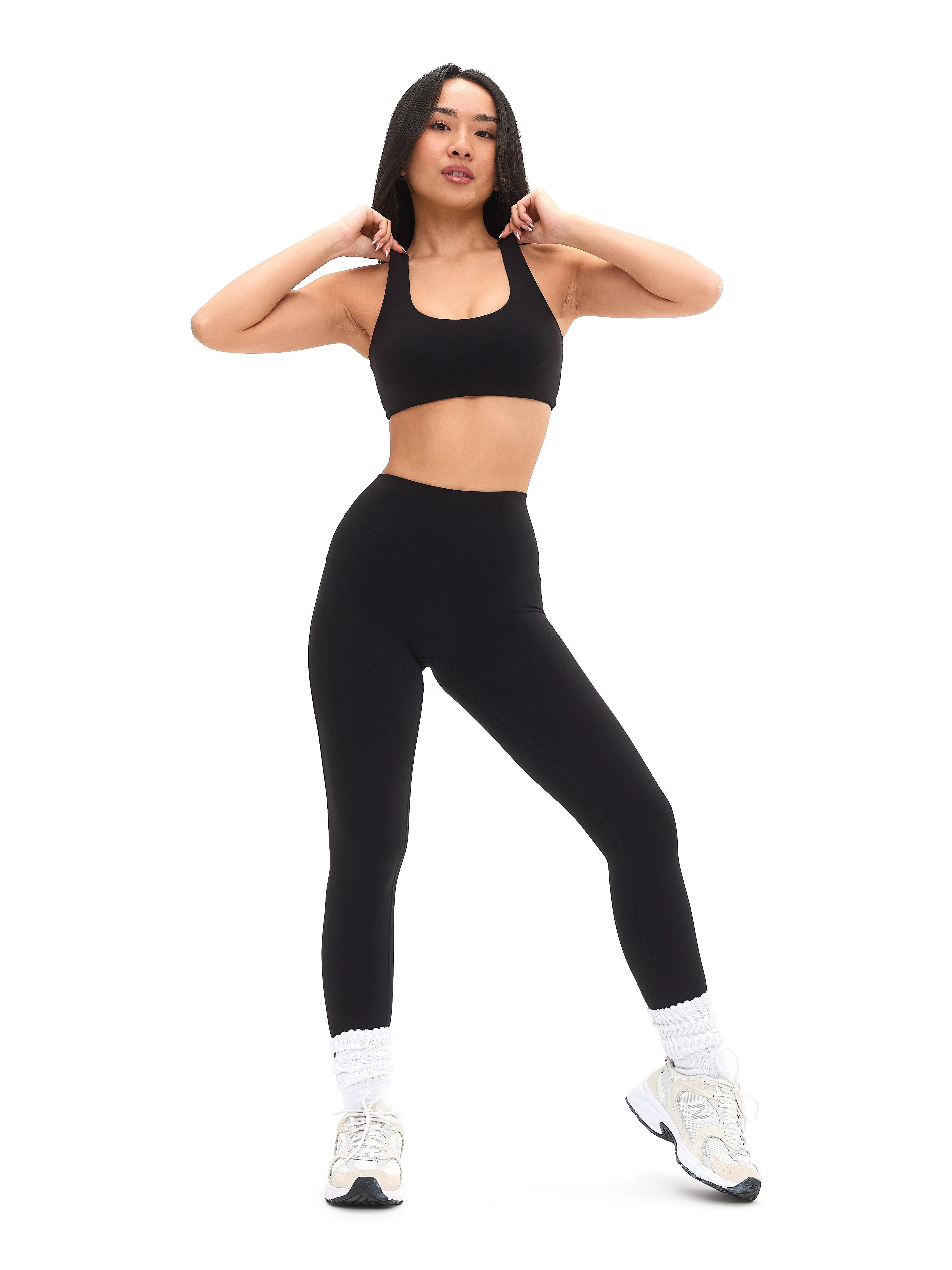 Double Dip Butter Sports Bra - Onyx Black