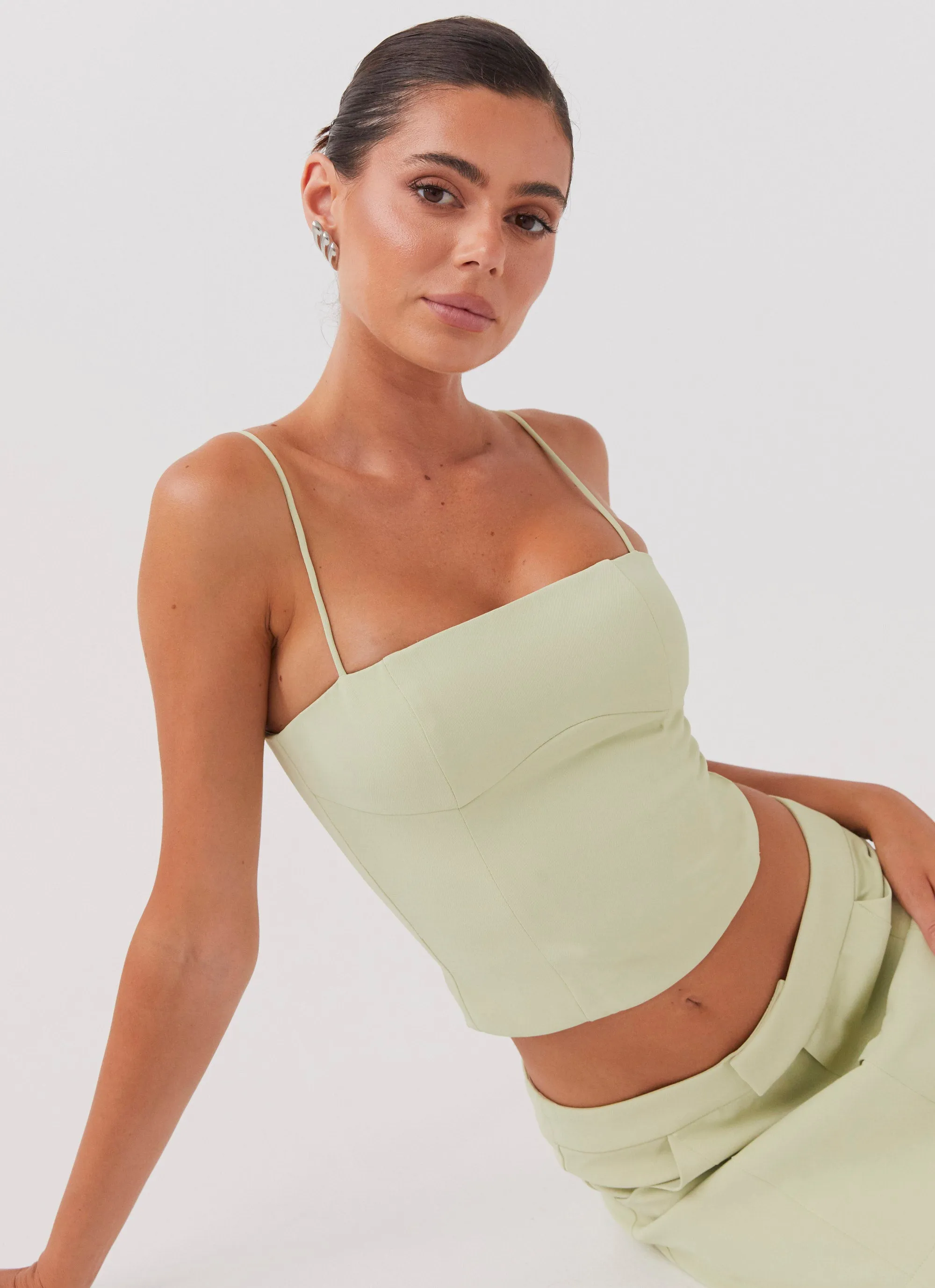 Eliana Crop Top - Green Zest