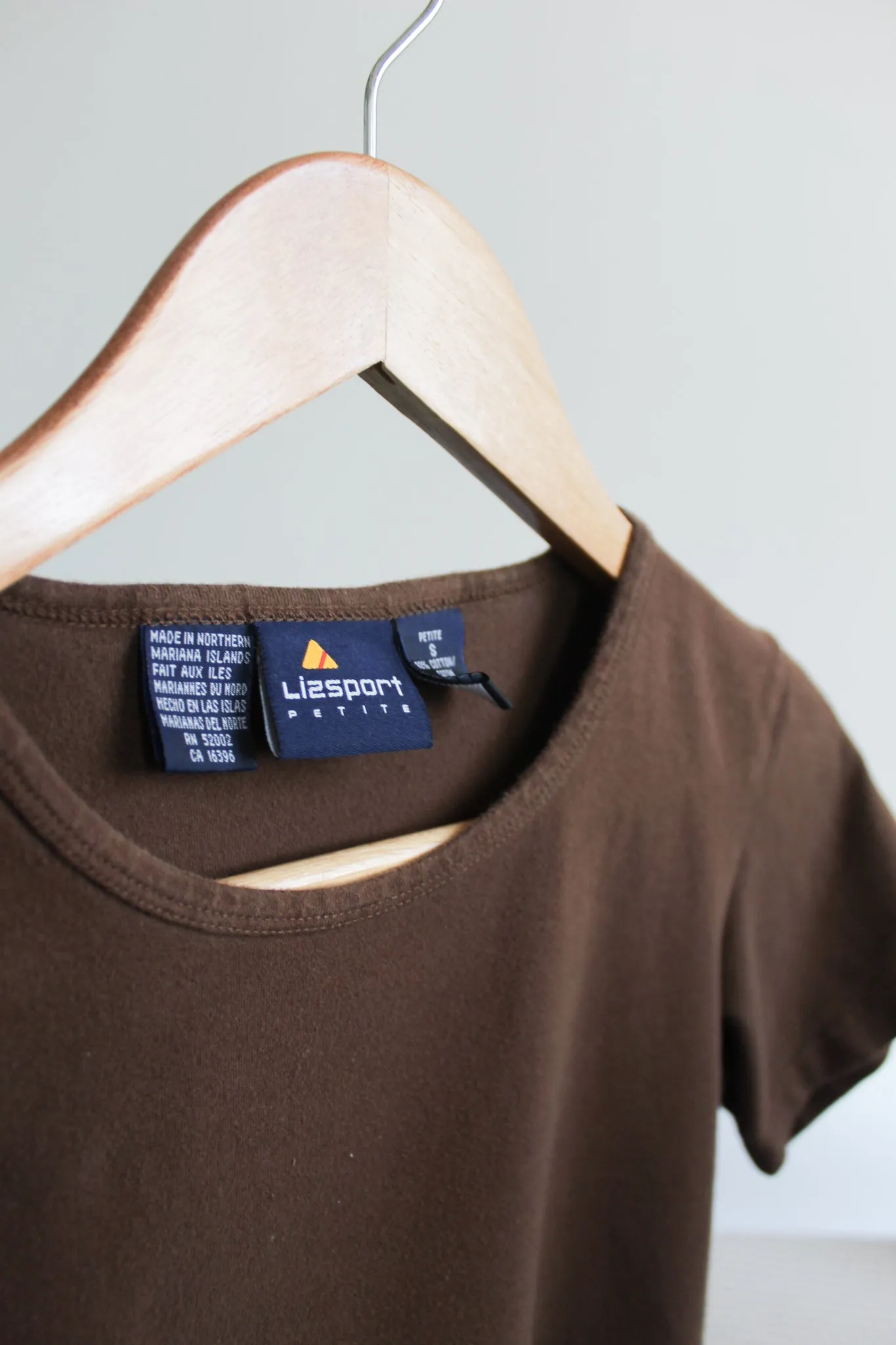 espresso cropped cotton tee