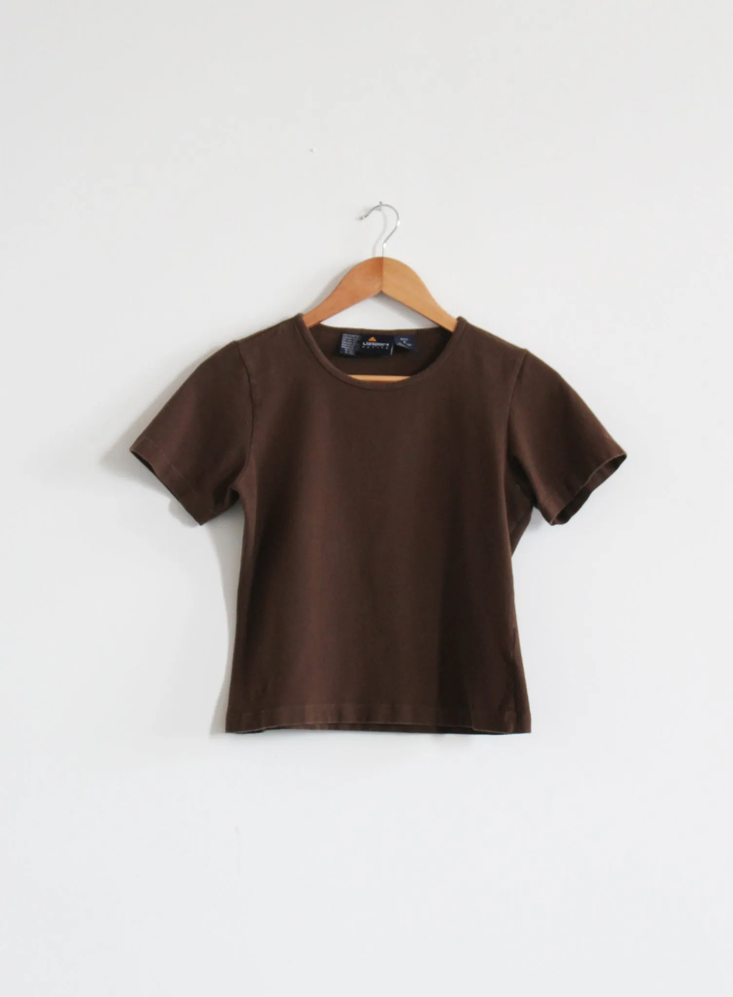 espresso cropped cotton tee