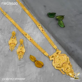 Freemen 1MG Traditional Rani Haar Long Set With Earring for women - FWGN630