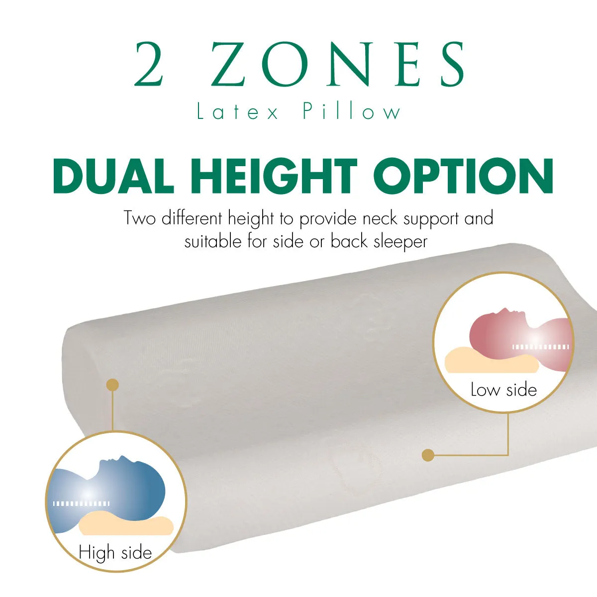 Getha 2 Zone Latex Pillow