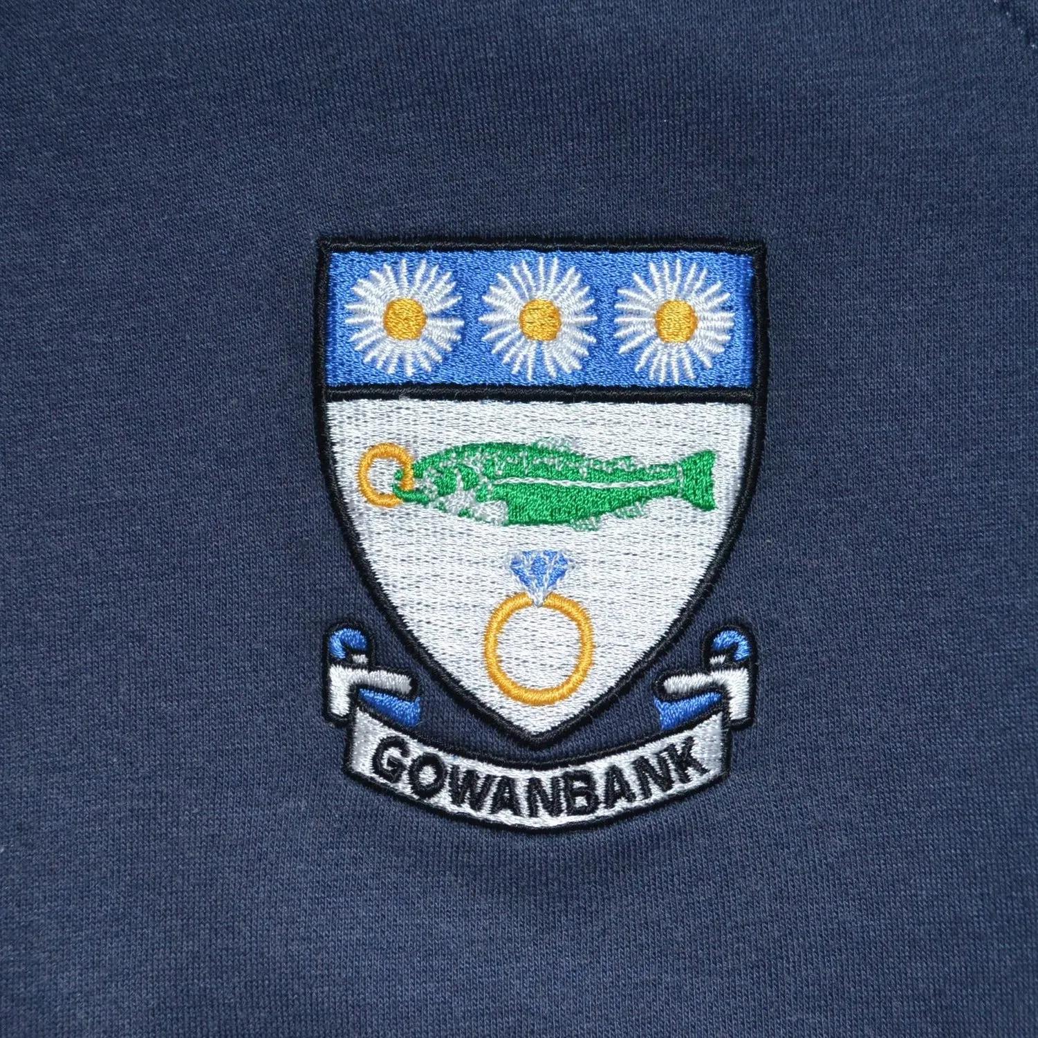 *Gowanbank Primary navy crew neck sweater