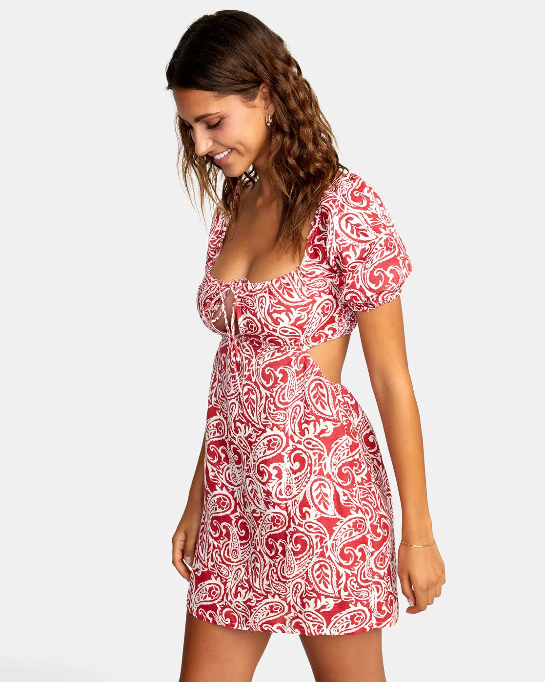 Here For It Mini Dress - Red Earth