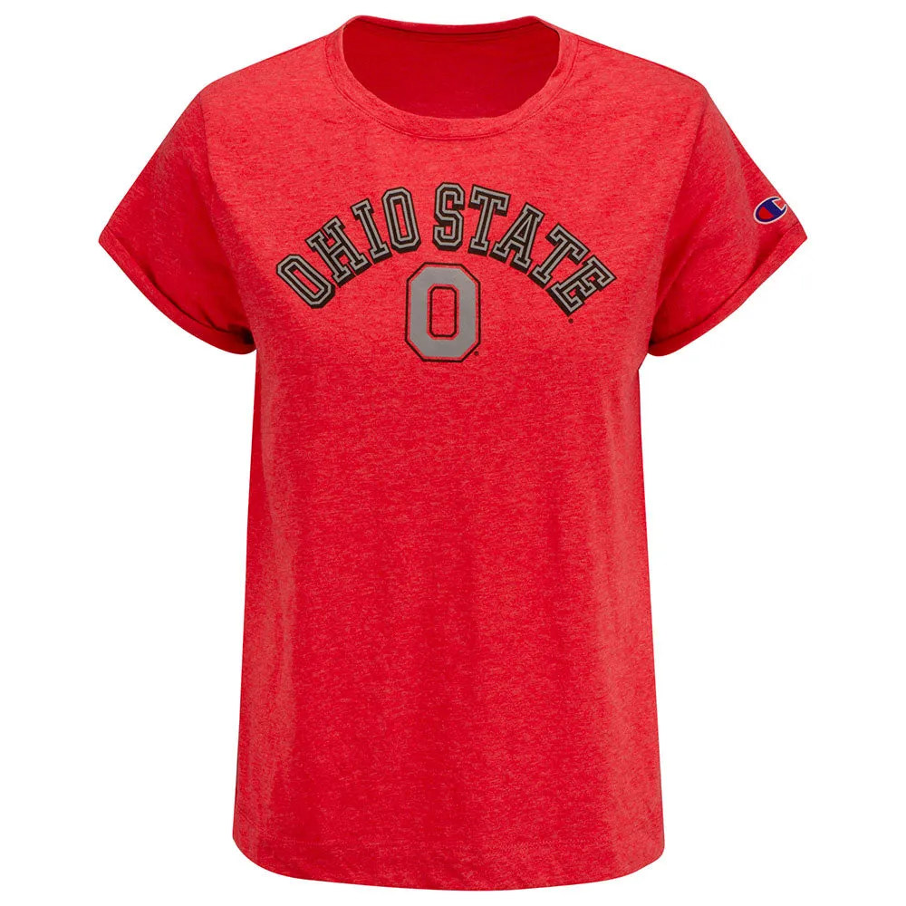 Ladies Ohio State Buckeyes Field Day Arched O T-Shirt