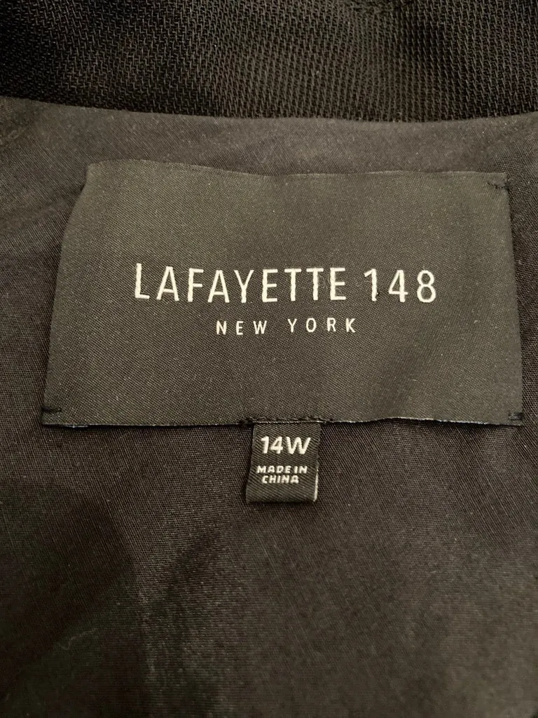 Lafayette 148 Black Lightweight Wool Blazer, 14