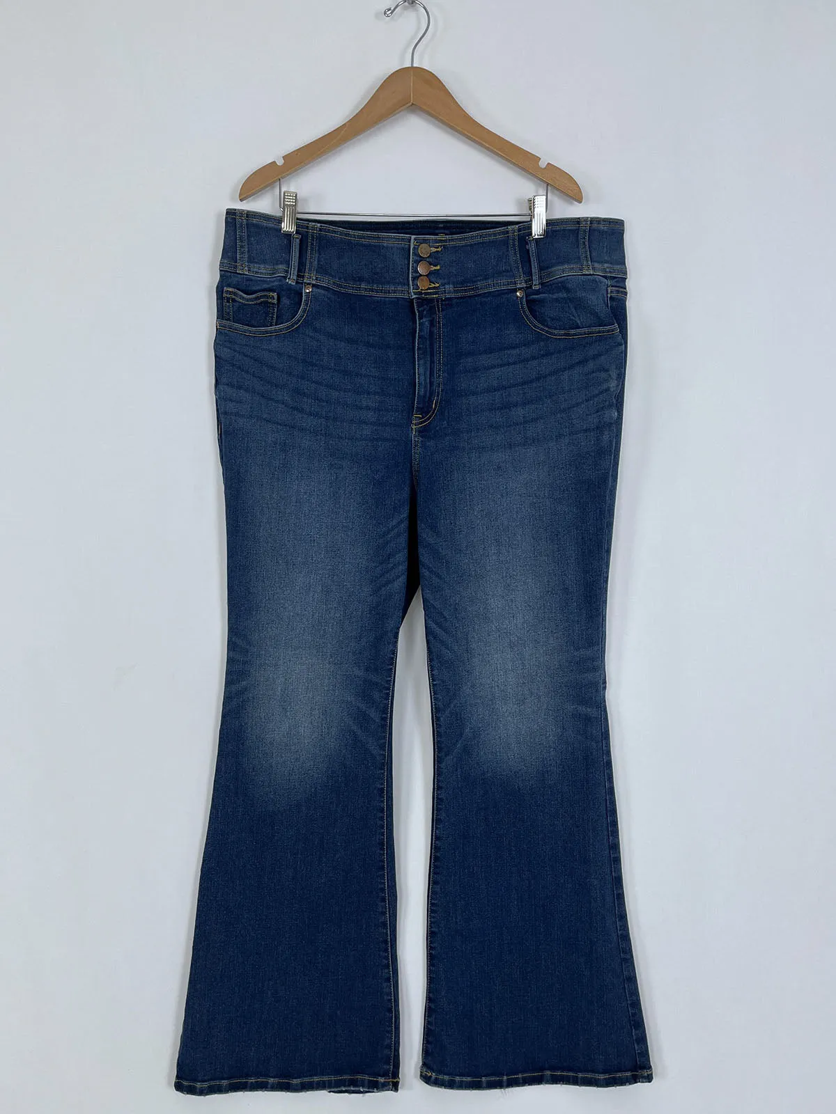 Lane Bryant Size 20 High-Rise Flare Blue Jeans