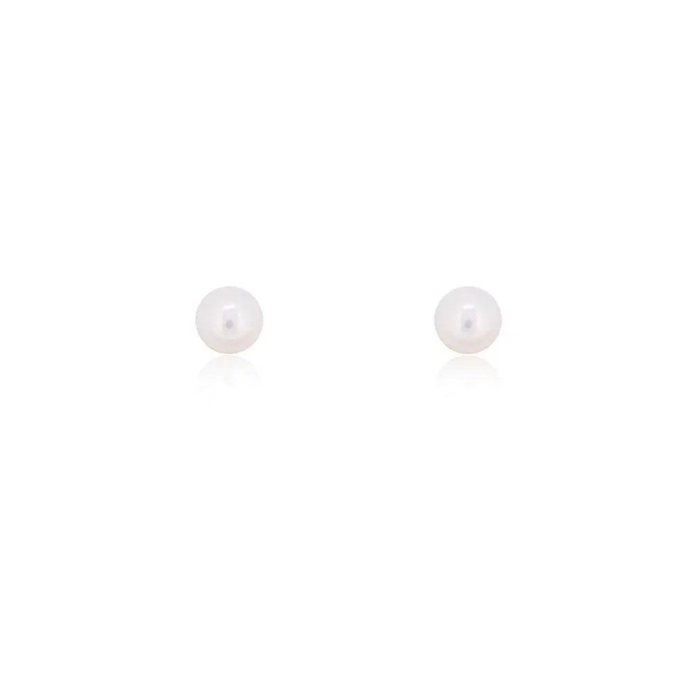 Linda Tahija 3mm Freshwater Pearl Stud Earrings, Gold