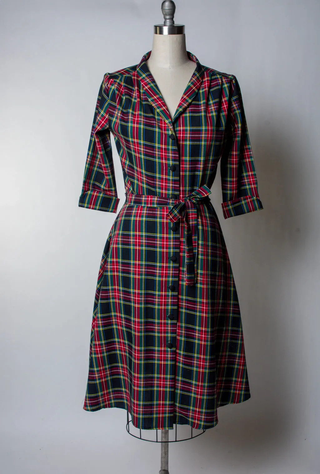 Lucille Dress - Tartan Plaid