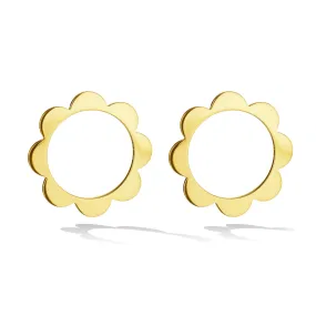 Medium Yellow Gold Triplet Stud