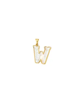 Mini Letter Charm - W