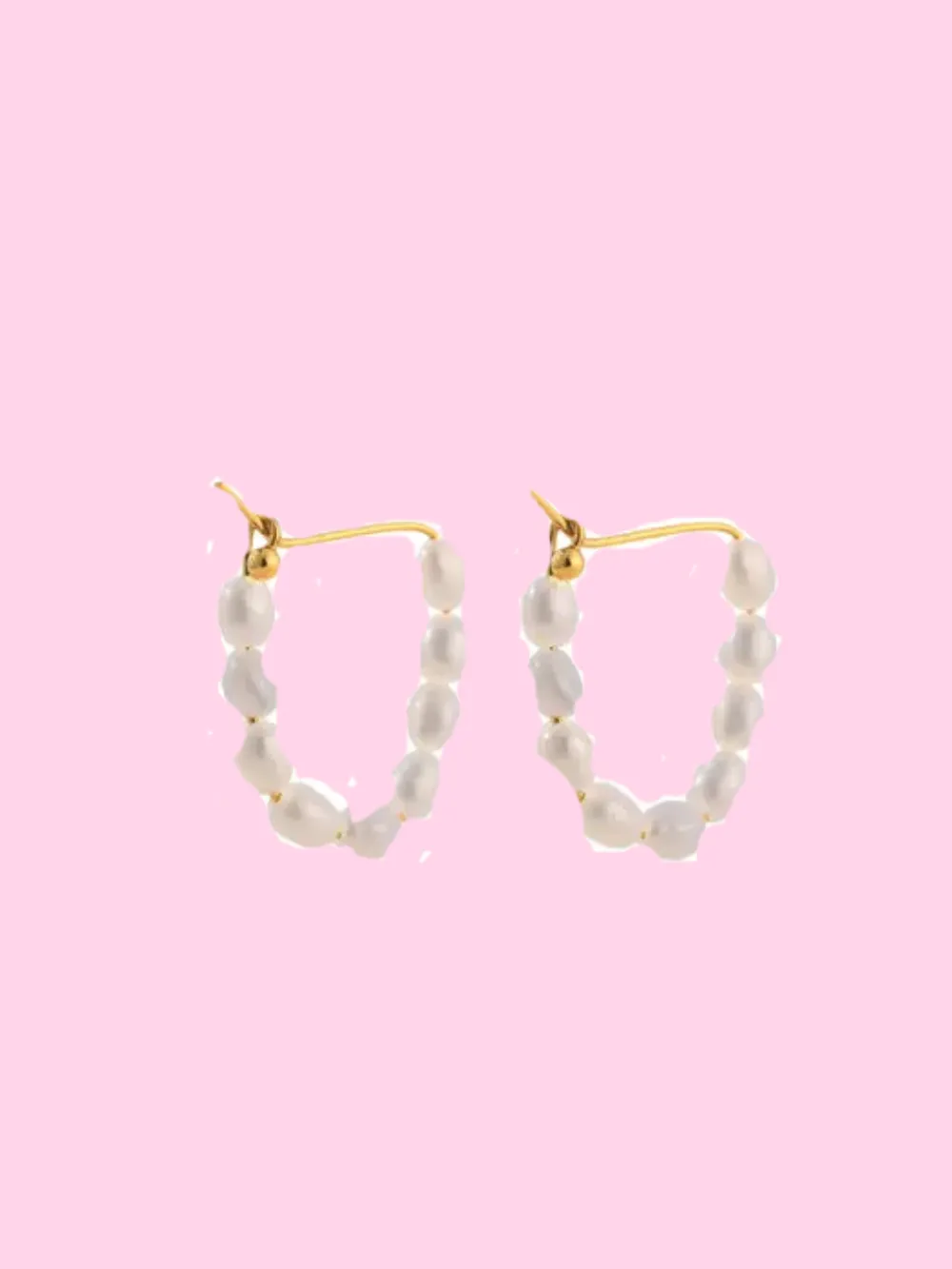 Mini Pearl Hoops