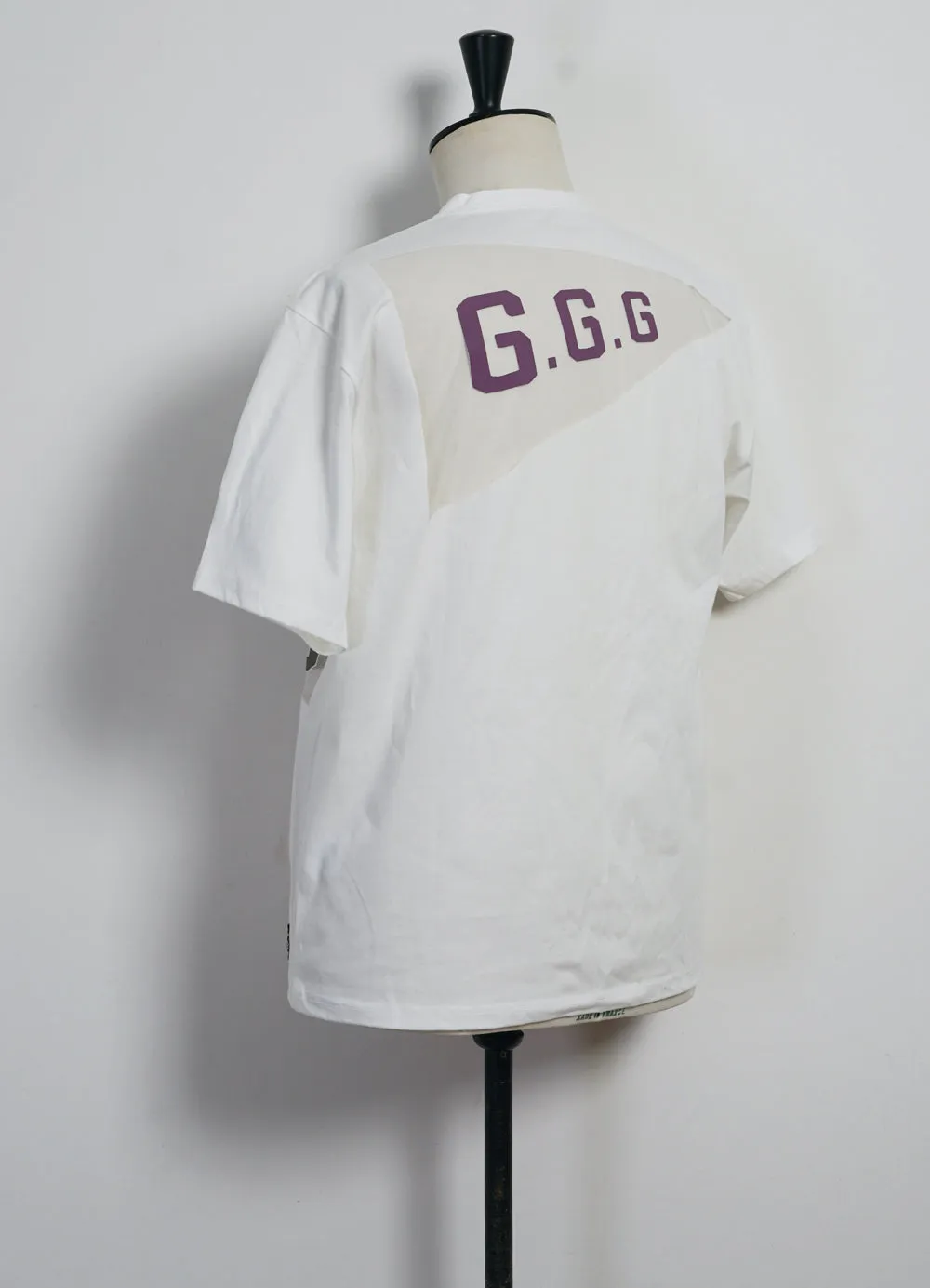 PENNANT & G.G.G | Burn-out Long Sleeve Crewneck | White