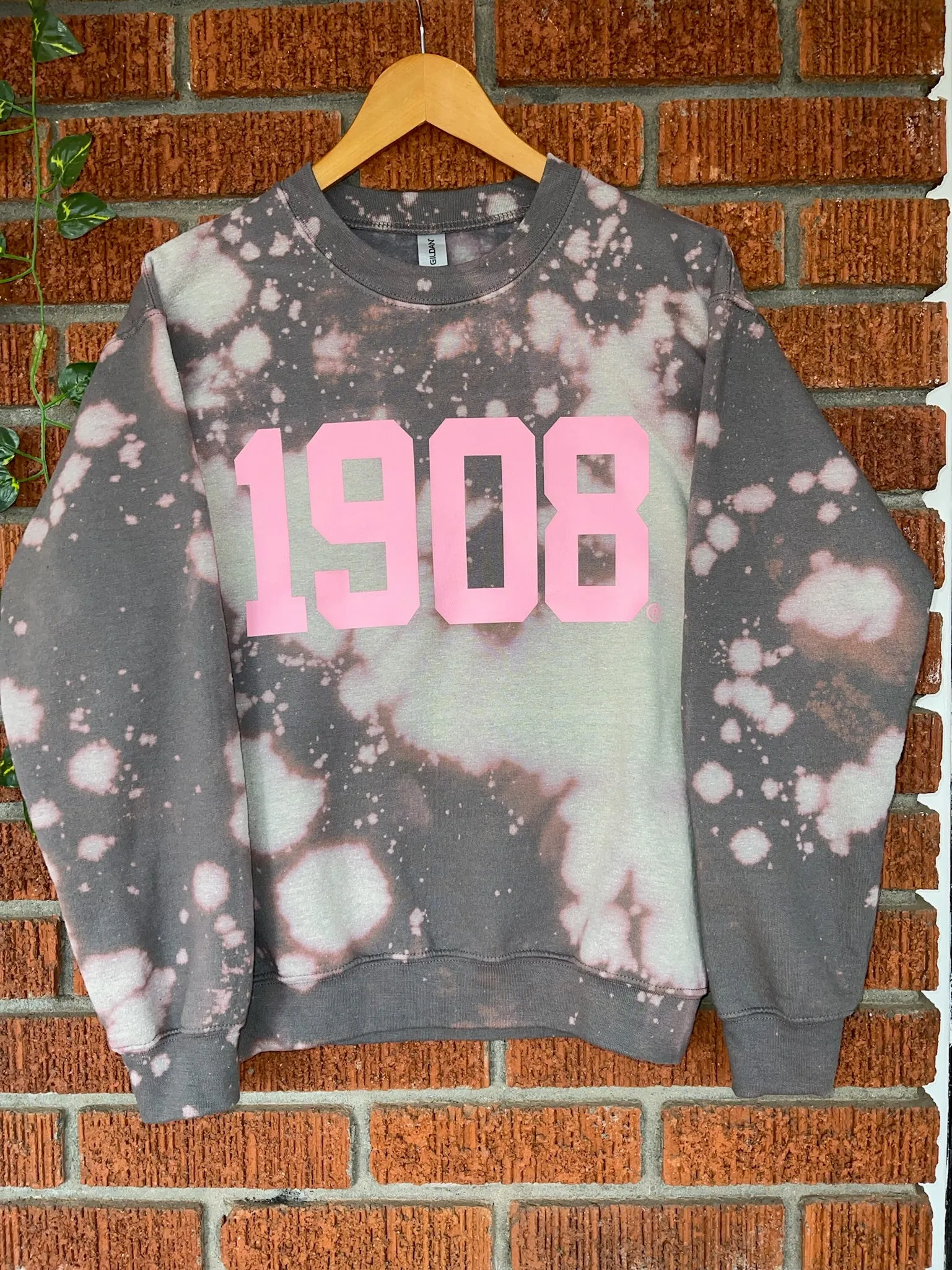 "Stormy Universe" Unique Deep Charcoal Grey 1908 Hand Dyed Sweatshirt