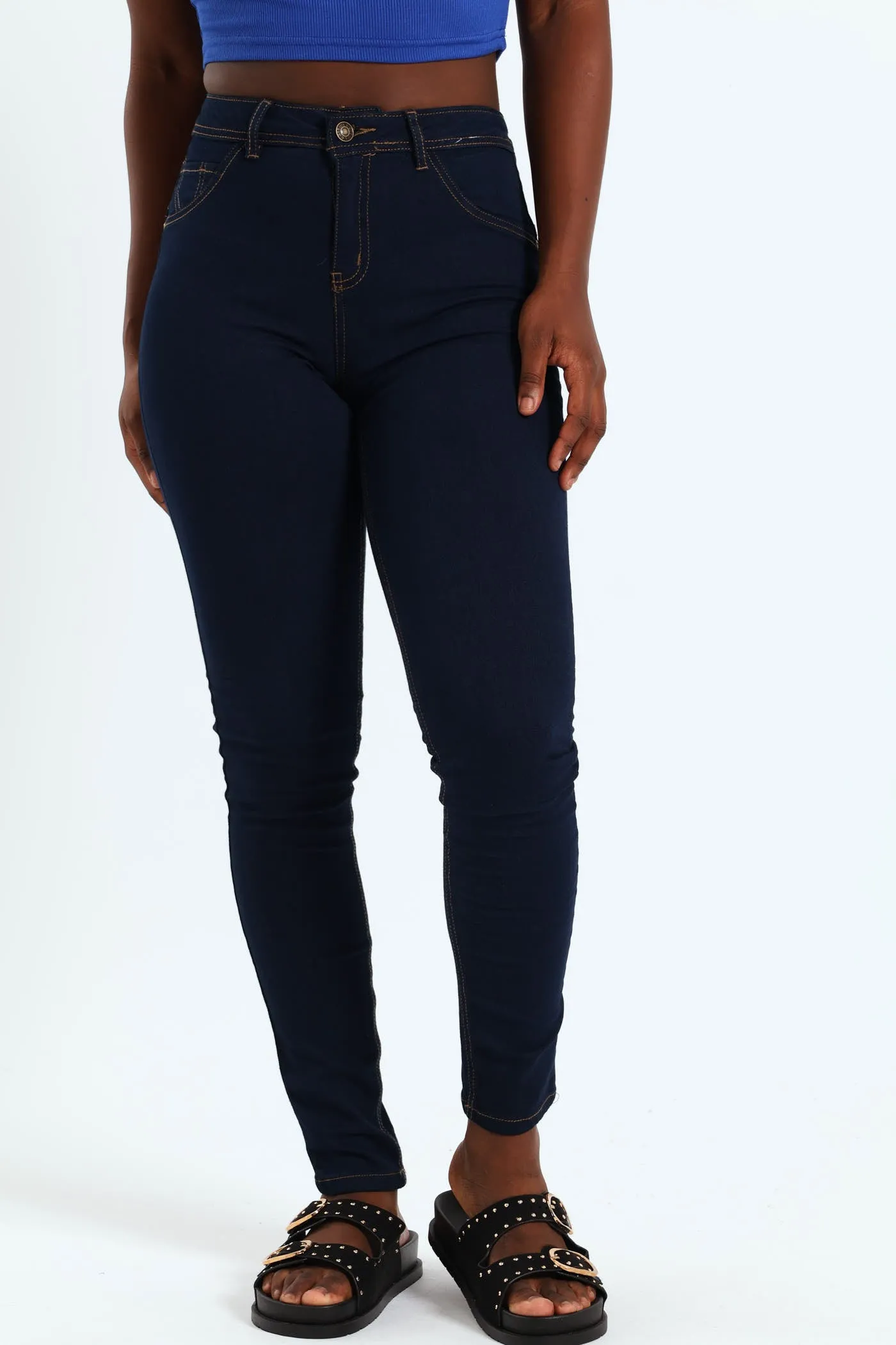 Regular Rise Push Up Skinny Denim Jean - Ink