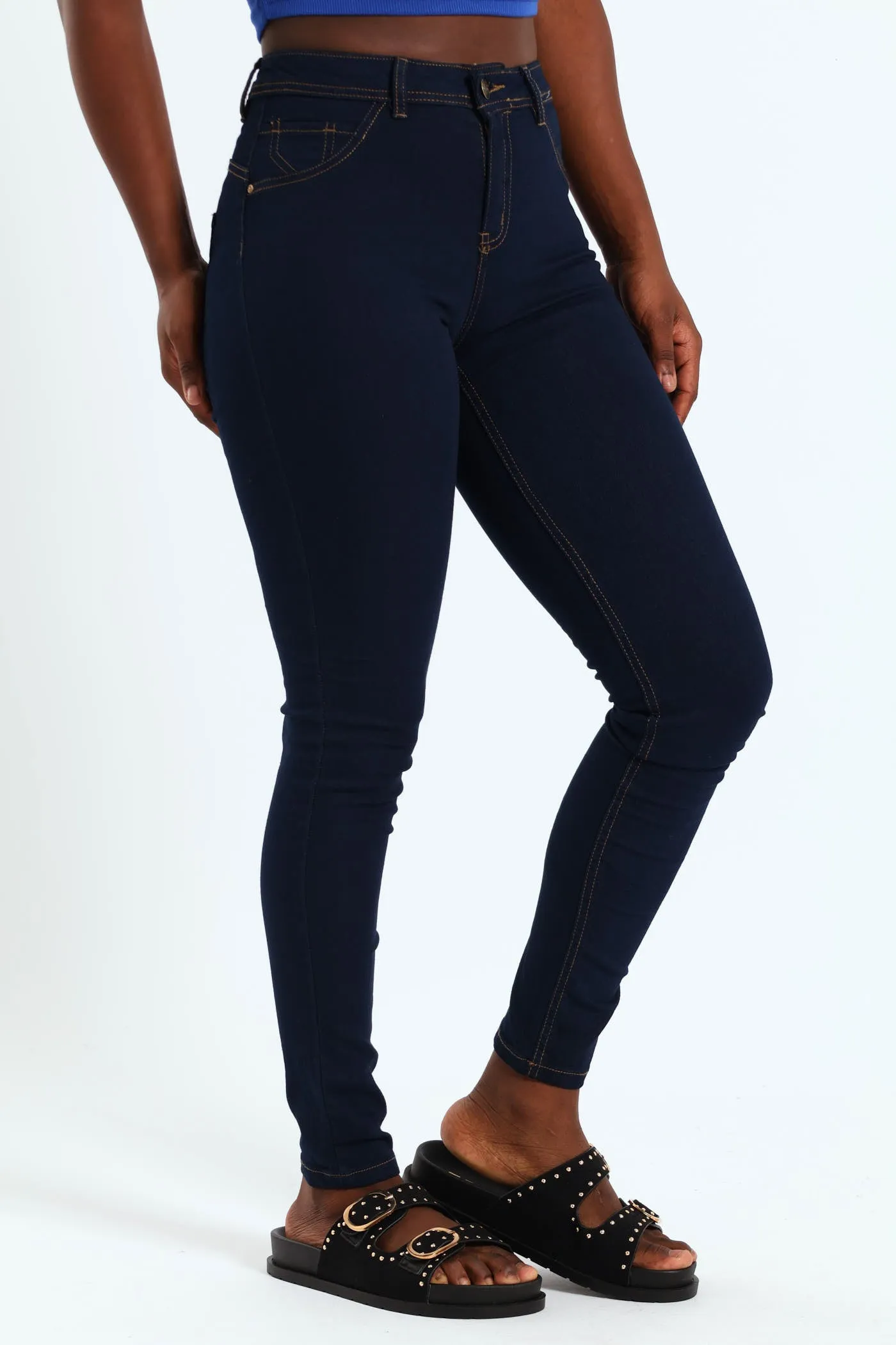 Regular Rise Push Up Skinny Denim Jean - Ink