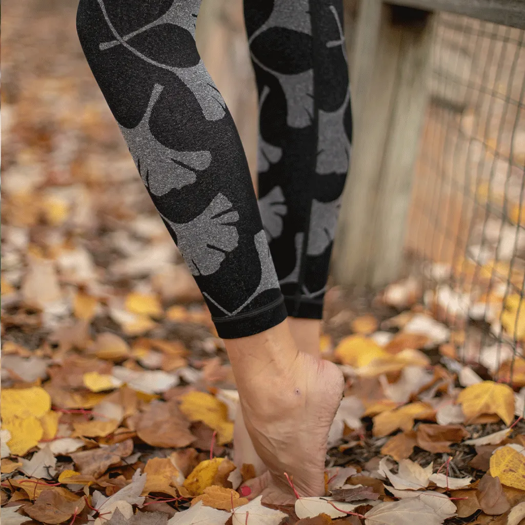 Reversible Seamless High Waist Ginkgo Leaf Leggings