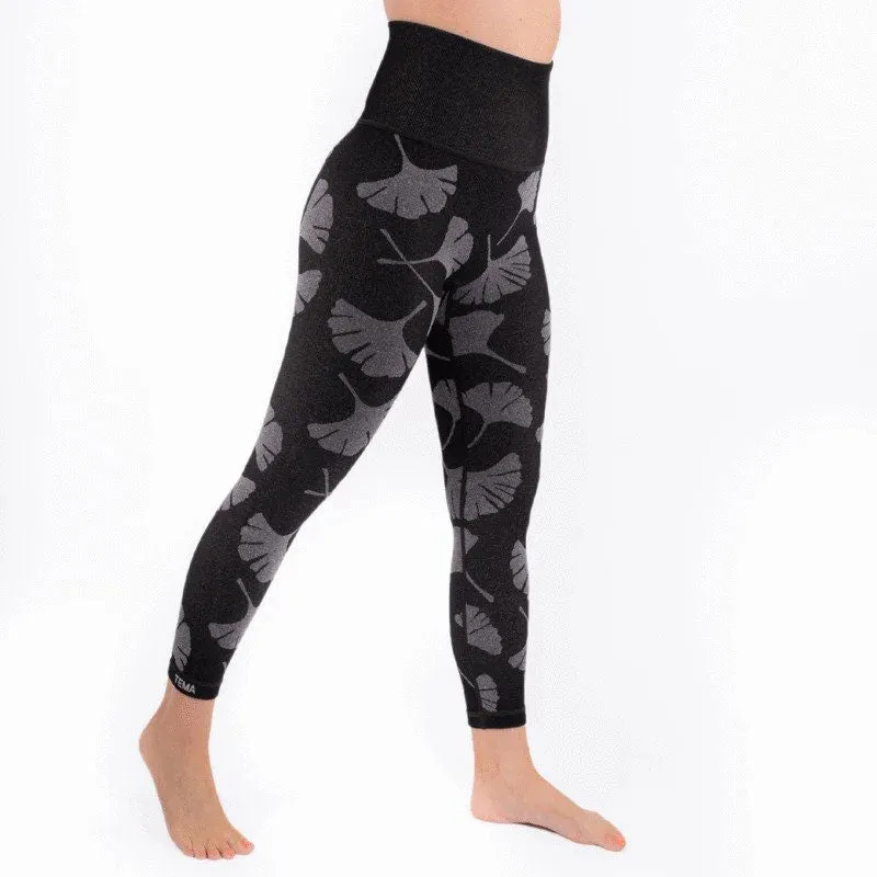 Reversible Seamless High Waist Ginkgo Leaf Leggings