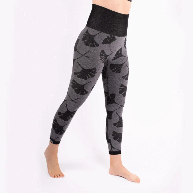 Reversible Seamless High Waist Ginkgo Leaf Leggings