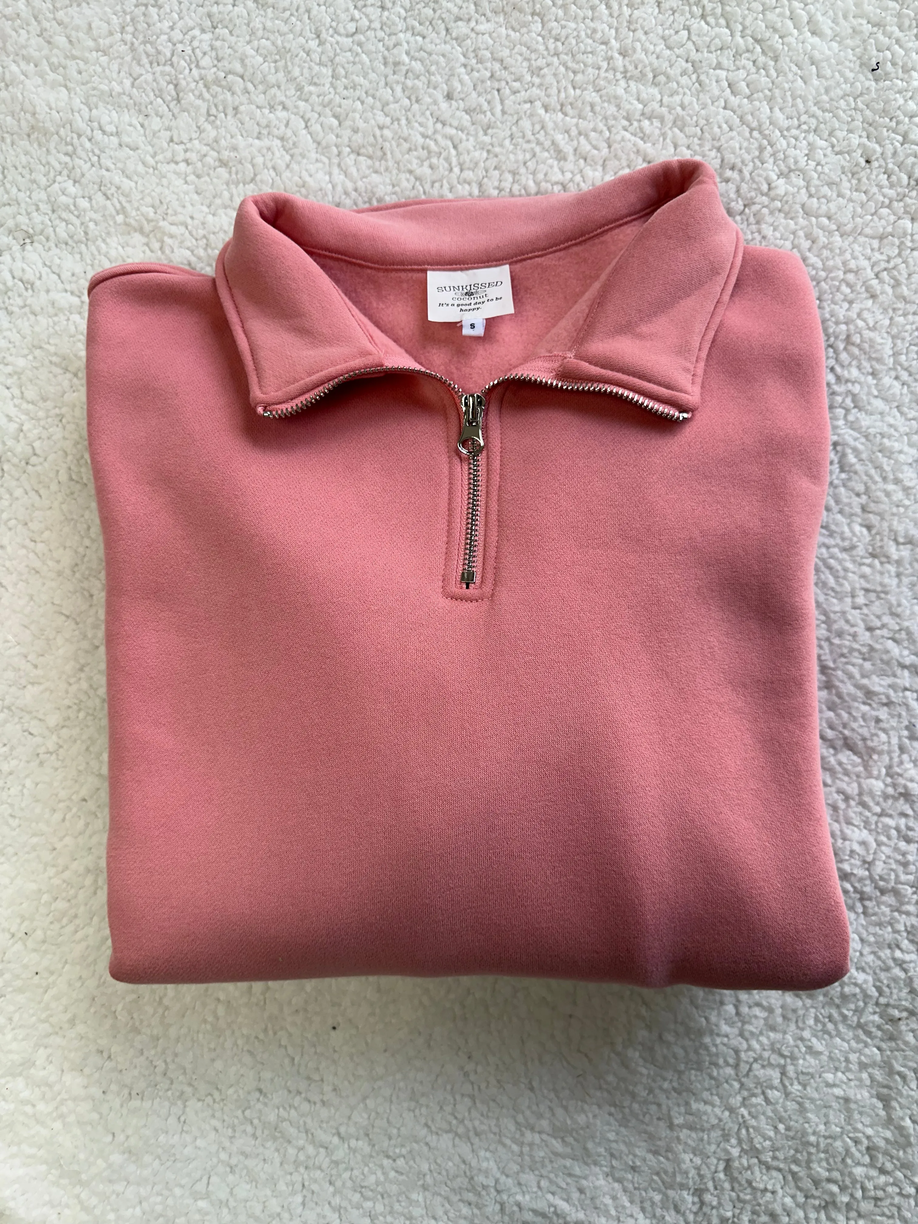 Sunkissedcoconut Blank Quarter-Zip Sweatshirt