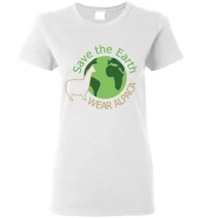 t-shirt: Save the Earth Wear Alpaca - Ladies Cut