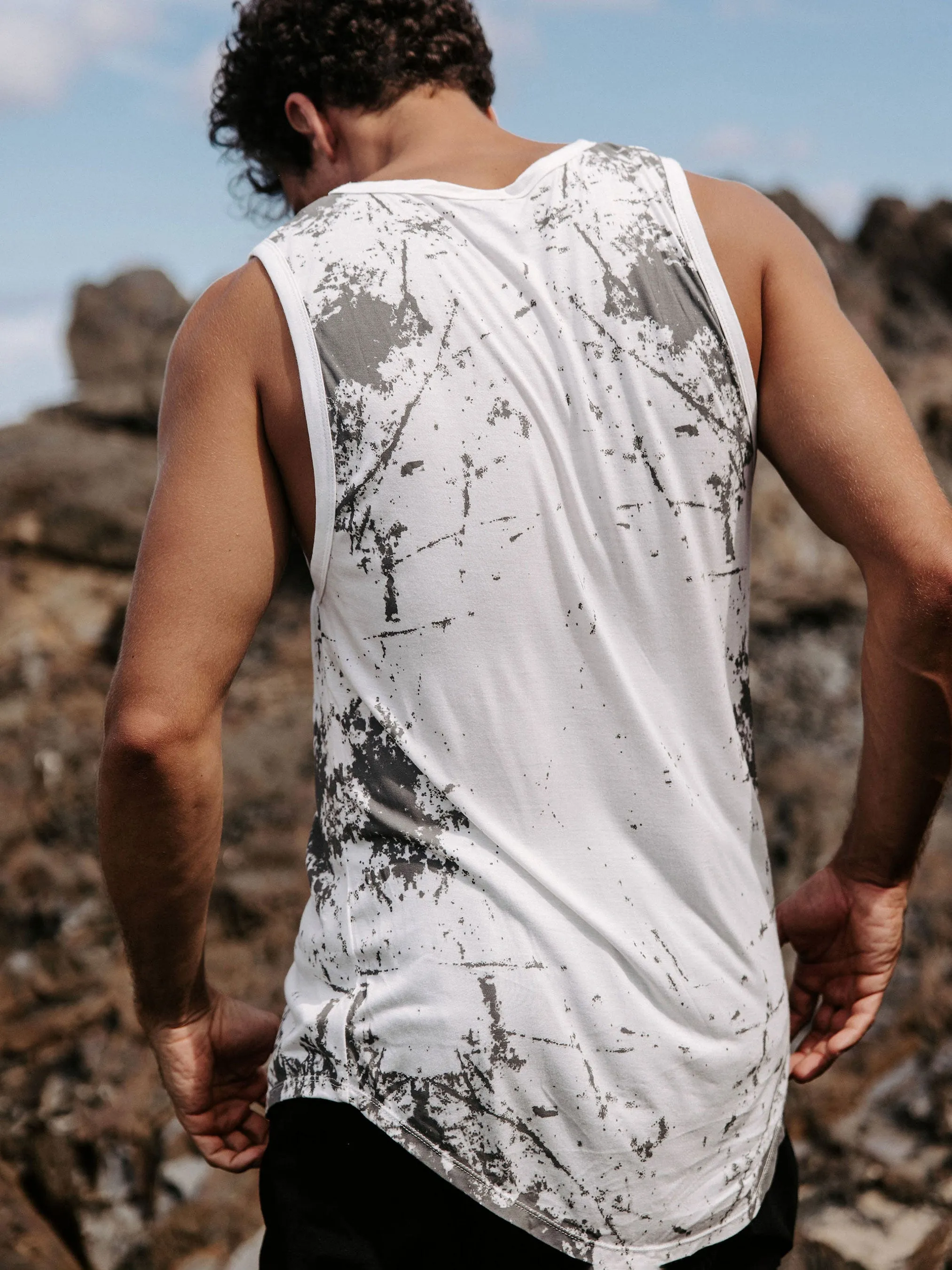 Textural Tank - White